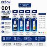 Epson 001 Ink Set Original , Bk-127ML CMY-70ML