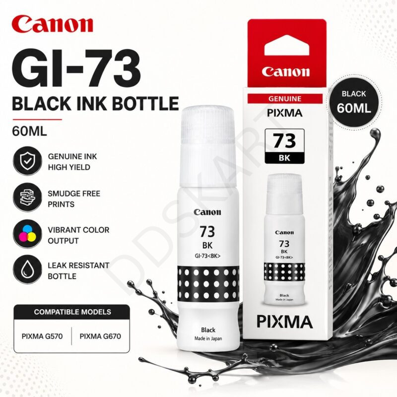 Canon GI-73 Black Ink Bottle, 60ML