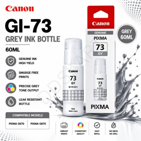 Canon GI-73 Grey Ink Bottle, 60ML