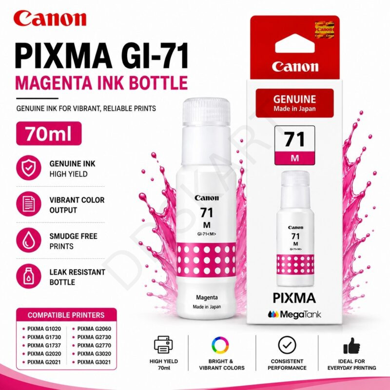 Canon Pixma GI-71 Magenta Ink Bottle, 70ml
