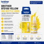 Brother BTD100 Yellow Ink Bottle 48 ML