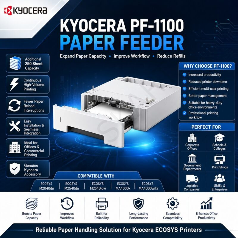 Kyocera PF-1100 Paper Feeder Extra Tray For Ecosys M2040dn, M2540, M2640, MA4000x, MA4000wifx
