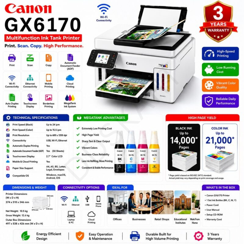 Canon Maxify GX-6170 Multifunction ink tank Printer