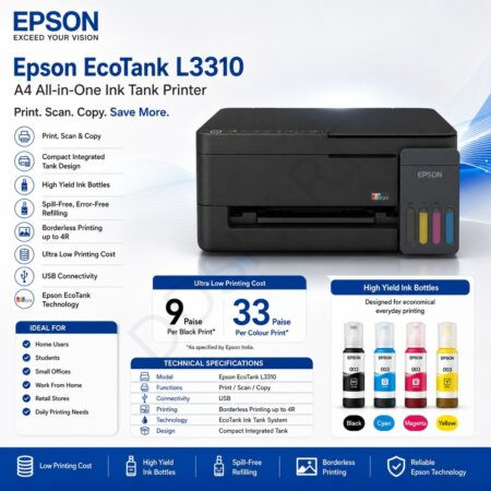 Epson EcoTank L3310 A4 All-in-One Ink Tank Printer