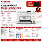 Canon PIXMA MegaTank G4780 Color Printer | Free Blaupunkt Speaker Offer