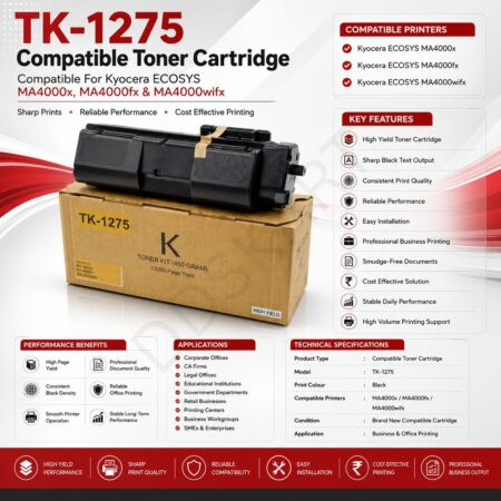 Kyocera TK-1275 Toner Cartridge Compatible For ECOSYS MA-4000x , 4000fx , 4000wifx