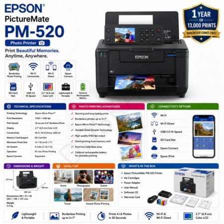 EPSON PictureMate PM-520 Photo Printer