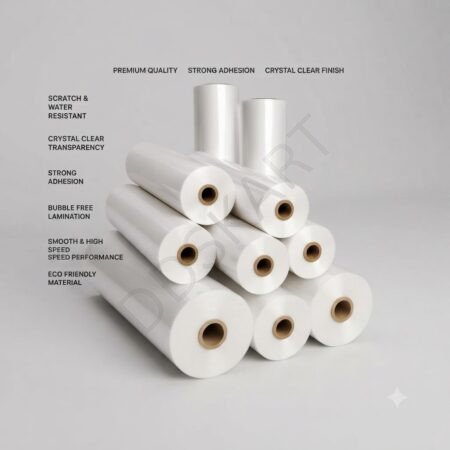 GMP BOPP Thermal Lamination Roll – Glossy & Matte | 22, 25 & 27 Micron | 9", 10", 12", 12.5", 13", 14", 18" | Professional Hot Lamination Film